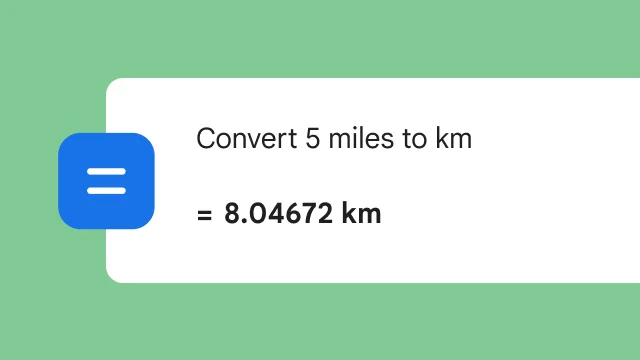 A search to convert 5 km to miles shows the result of 3.106 miles.