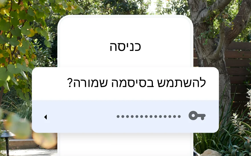 דף כניסה להזמנה לנסיעה שמופיעה בו בקשה להשתמש בסיסמה שמורה. ברקע מופיעה סצנת טבע.